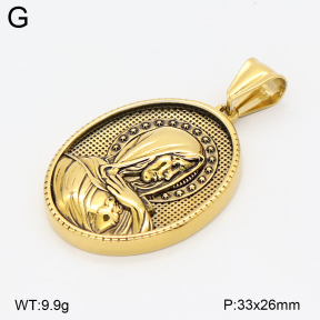 2P2006083bbov-774  Stainless Steel Pendant
