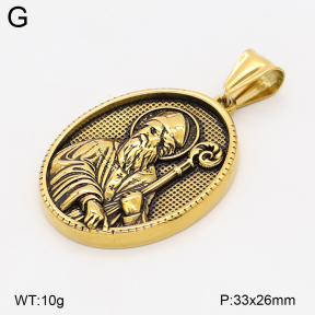 2P2006084bbov-774  Stainless Steel Pendant