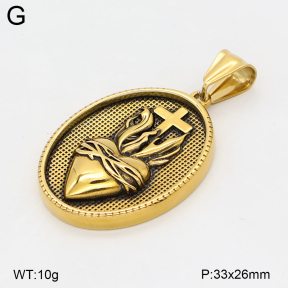 2P2006085bbov-774  Stainless Steel Pendant