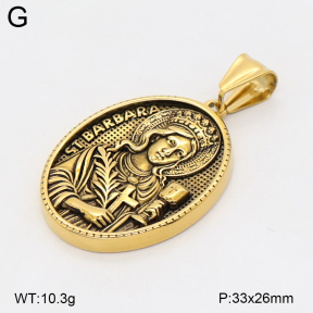 2P2006086bbov-774  Stainless Steel Pendant
