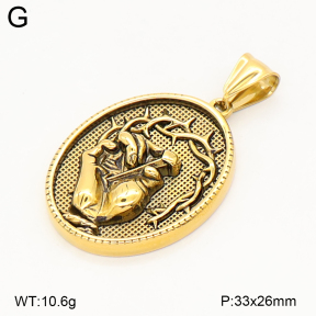 2P2006096bbov-774  Stainless Steel Pendant