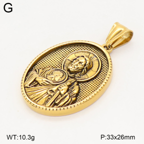 2P2006098bbov-774  Stainless Steel Pendant