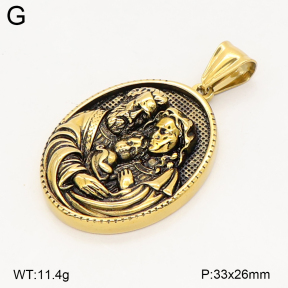 2P2006099bbov-774  Stainless Steel Pendant