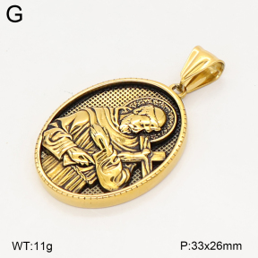 2P2006100bbov-774  Stainless Steel Pendant