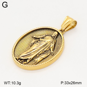 2P2006101bbov-774  Stainless Steel Pendant
