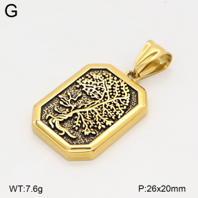 2P2006102bbov-774  Stainless Steel Pendant