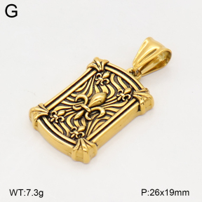 2P2006103bbov-774  Stainless Steel Pendant