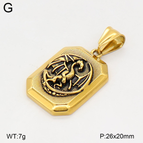 2P2006104bbov-774  Stainless Steel Pendant