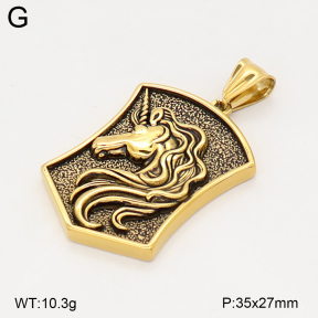 2P2006105bbov-774  Stainless Steel Pendant
