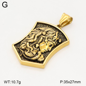 2P2006106bbov-774  Stainless Steel Pendant