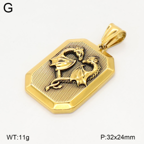 2P2006107bbov-774  Stainless Steel Pendant
