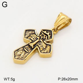 2P2006113bbov-774  Stainless Steel Pendant