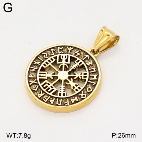 2P2006116bbov-774  Stainless Steel Pendant