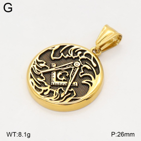 2P2006118bbov-774  Stainless Steel Pendant