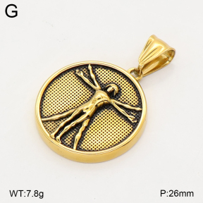 2P2006119bbov-774  Stainless Steel Pendant