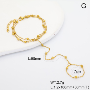6B2004491bhva-G029  14K PVD  Stainless Steel Bracelet