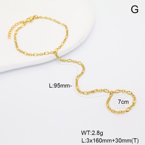 6B2004494vbmb-G029  14K PVD  Stainless Steel Bracelet
