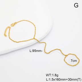 6B2004502vbll-G029  14K PVD  Stainless Steel Bracelet