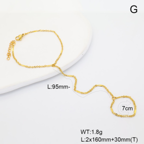 6B2004504vbll-G029  14K PVD  Stainless Steel Bracelet