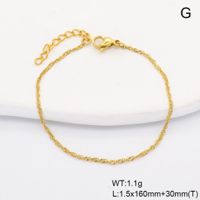 6B2004514avja-G029  14K PVD  Stainless Steel Bracelet