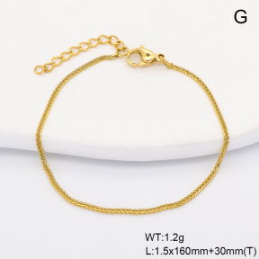 6B2004516aajh-G029  14K PVD  Stainless Steel Bracelet