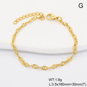 6B2004522aajo-G029  14K PVD  Stainless Steel Bracelet