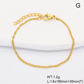 6B2004528avja-G029  14K PVD  Stainless Steel Bracelet
