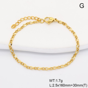 6B2004532aaji-G029  14K PVD  Stainless Steel Bracelet