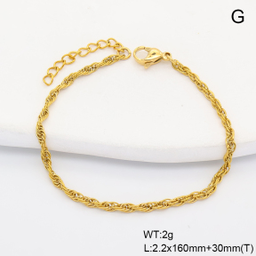 6B2004534avja-G029  14K PVD  Stainless Steel Bracelet
