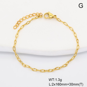 6B2004536aaip-G029  14K PVD  Stainless Steel Bracelet