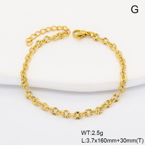 6B2004540aajk-G029  14K PVD  Stainless Steel Bracelet