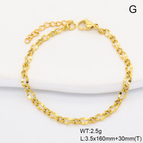 6B2004542vajj-G029  14K PVD  Stainless Steel Bracelet