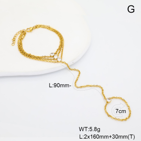 6B4003344bhia-G029  14K PVD  ZirconStainless Steel Bracelet