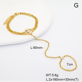6B4003345bhia-G029  14K PVD  ZirconStainless Steel Bracelet