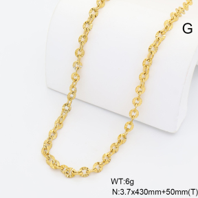 6N2005206bblp-G029  14K PVD  Stainless Steel Necklace
