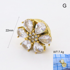 GECP00003bvpl-066  18K PVD Zircon & Czech Stones,Handmade Polished  Stainless Steel Cufflinks  BC25080236C
