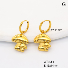 6E2007476bhia-766  316 SS 18K PVD,Handmade Polished  Stainless Steel Earrings