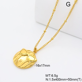 6N2005246vbpb-766  18K PVD,Handmade Polished  Stainless Steel Necklace