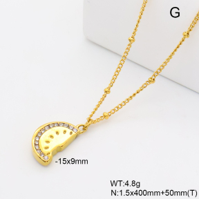 6N4004770bhbl-766  18K PVD Czech Stones,Handmade Polished  Stainless Steel Necklace
