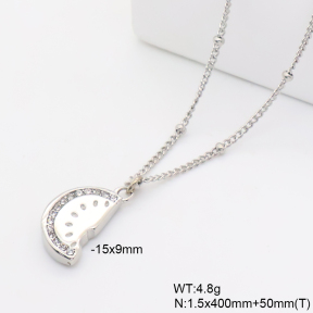 6N4004771bvpl-766  Czech Stones,Handmade Polished  Stainless Steel Necklace