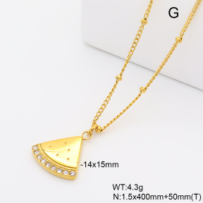 6N4004778bvpl-766  18K PVD Czech Stones,Handmade Polished  Stainless Steel Necklace