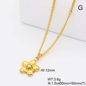 6N4004782abol-766  18K PVD Czech Stones,Handmade Polished  Stainless Steel Necklace
