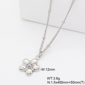 6N4004783vbnl-766  Czech Stones,Handmade Polished  Stainless Steel Necklace