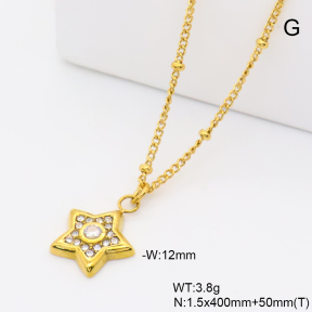 6N4004784bvpl-766  18K PVD Czech Stones,Handmade Polished  Stainless Steel Necklace