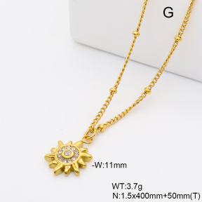 6N4004786bvpl-766  18K PVD Czech Stones,Handmade Polished  Stainless Steel Necklace