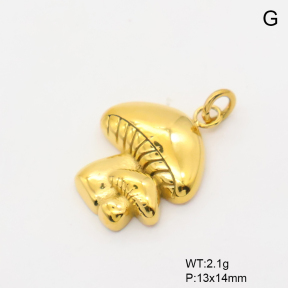 6P2001870baka-766  18K PVD,Handmade Polished  Stainless Steel Pendant