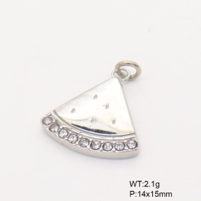 6P4000577aakl-766  Czech Stones,Handmade Polished  Stainless Steel Pendant