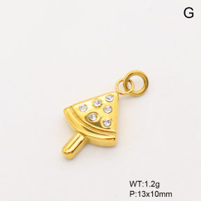 6P4000578aakl-766  18K PVD Czech Stones,Handmade Polished  Stainless Steel Pendant