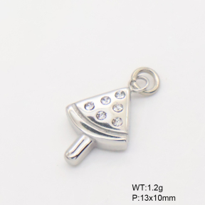 6P4000579baka-766  Czech Stones,Handmade Polished  Stainless Steel Pendant