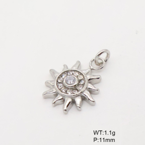 6P4000583aaki-766  Czech Stones,Handmade Polished  Stainless Steel Pendant